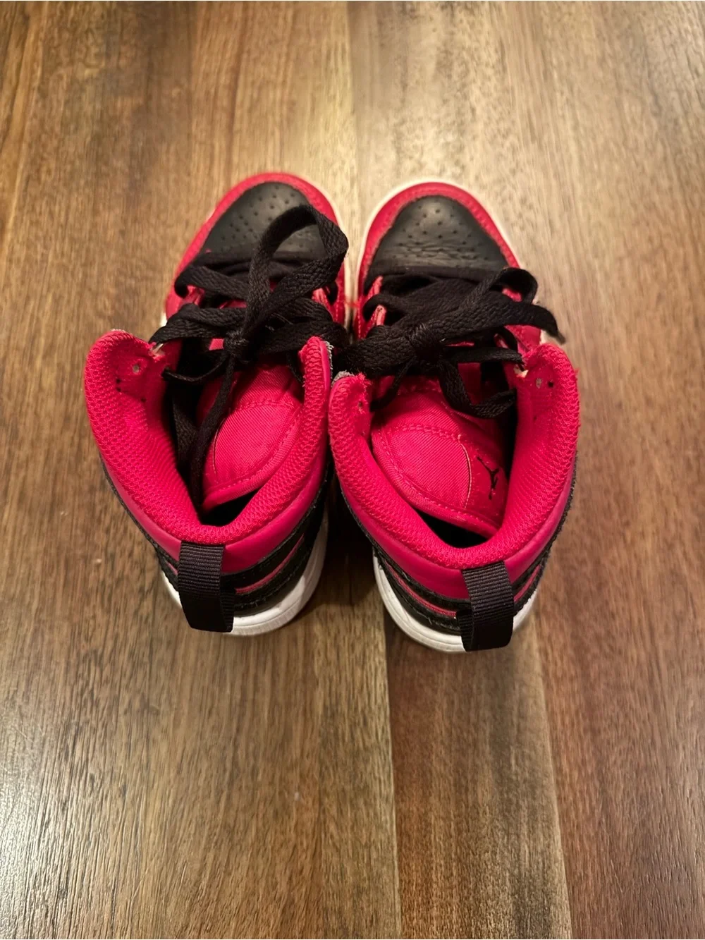 Jordan Kids High-Top Sneakers in Red and Black